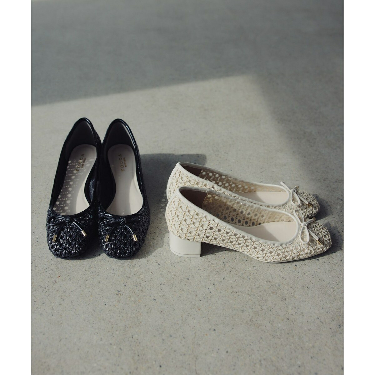 CROCHET WITH RIBBON PUMPS パンプス／トッカ（TOCCA）