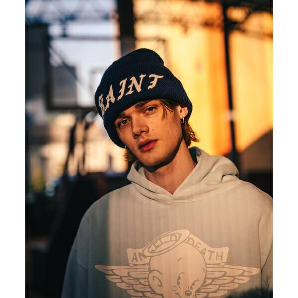 SAINT MICHAEL／セントマイケル／KNIT CAP／SAINT／NAVY／ロイヤルフラッシュ（ROYAL FLASH）