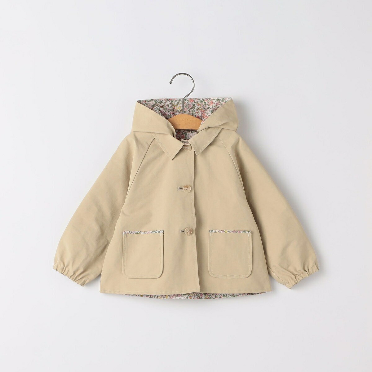 SHIPS KIDS:80～90糎 / リバティ リヴァーシブル ボンネット 厚地の外套／シップス（SHIPS）