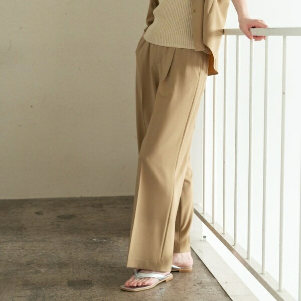 Comfy SET UP｜イージーストレートワイドパンツ【セットアップ対応／通勤／カセット服／接触冷感／UVカット／ギャレスト（GALLEST）