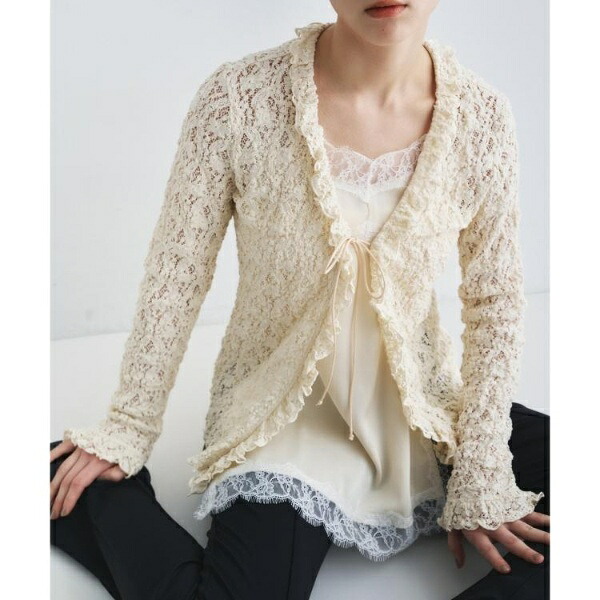 【Re】fluffy lace blouse／コードエー（CODE A）