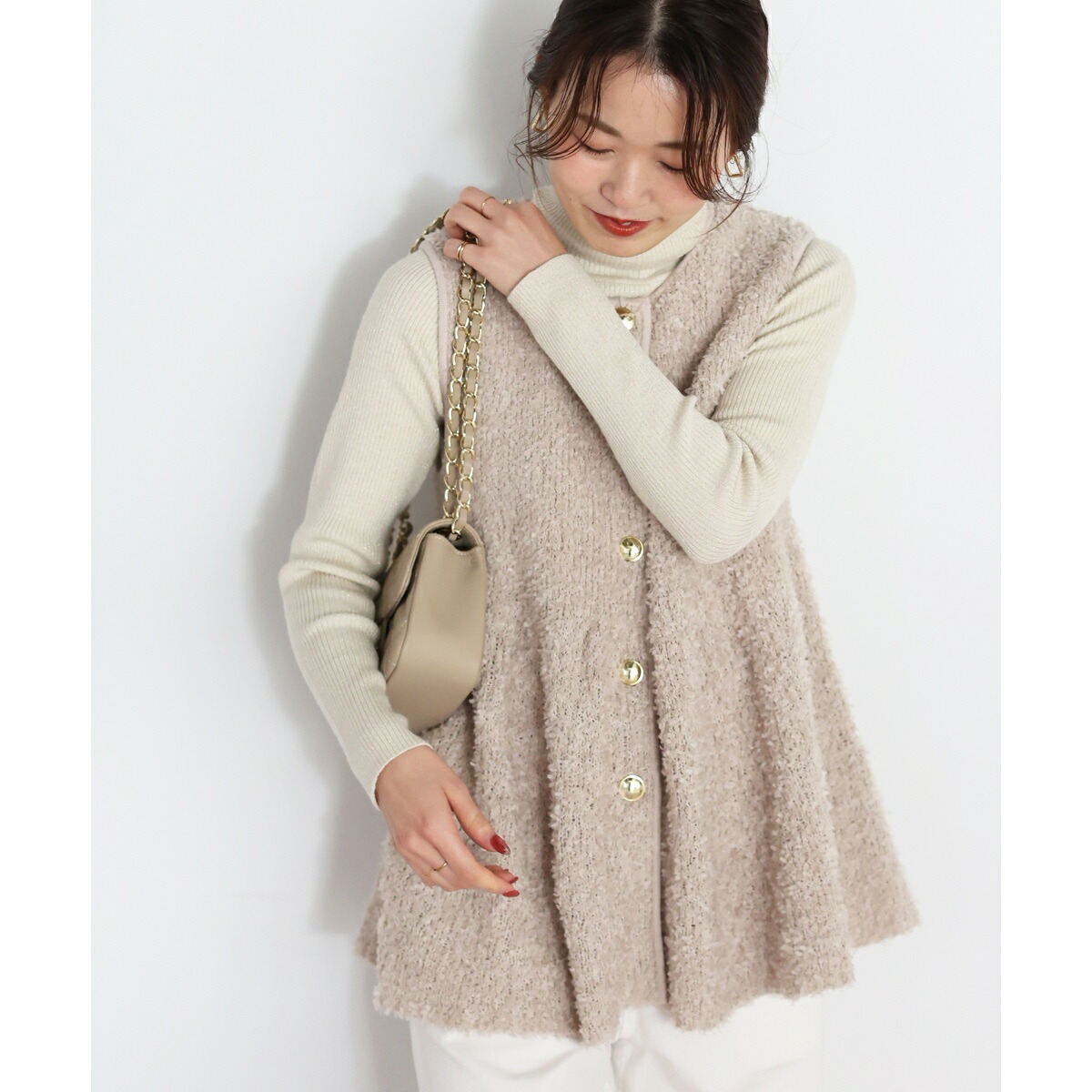 TORRAZZO DONNA別注バタフライヤーンベスト／ルクールブラン（le.coeur blanc）