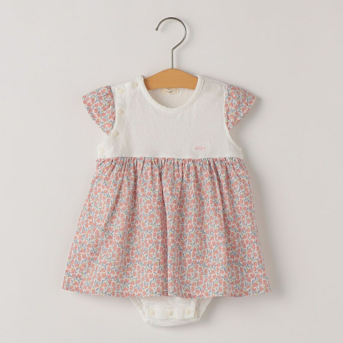 SHIPS KIDS:70～80珊 / お花 スコート ロンパース／シップス（SHIPS） カバーオール・ロンパース-ベビーファッション