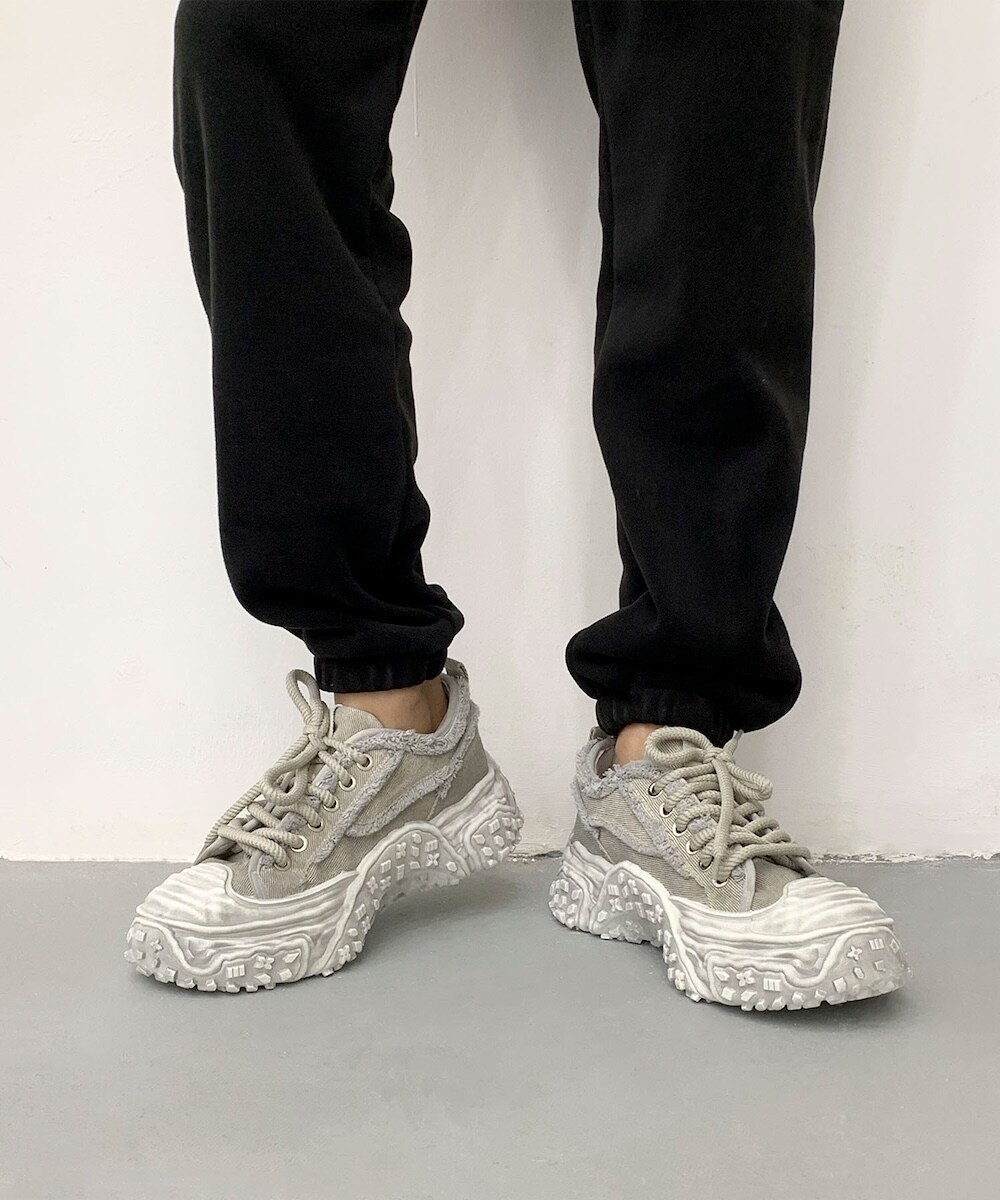 デニム厚底スニーカー/Denim platform sneakers/アイモハ(aimoha)