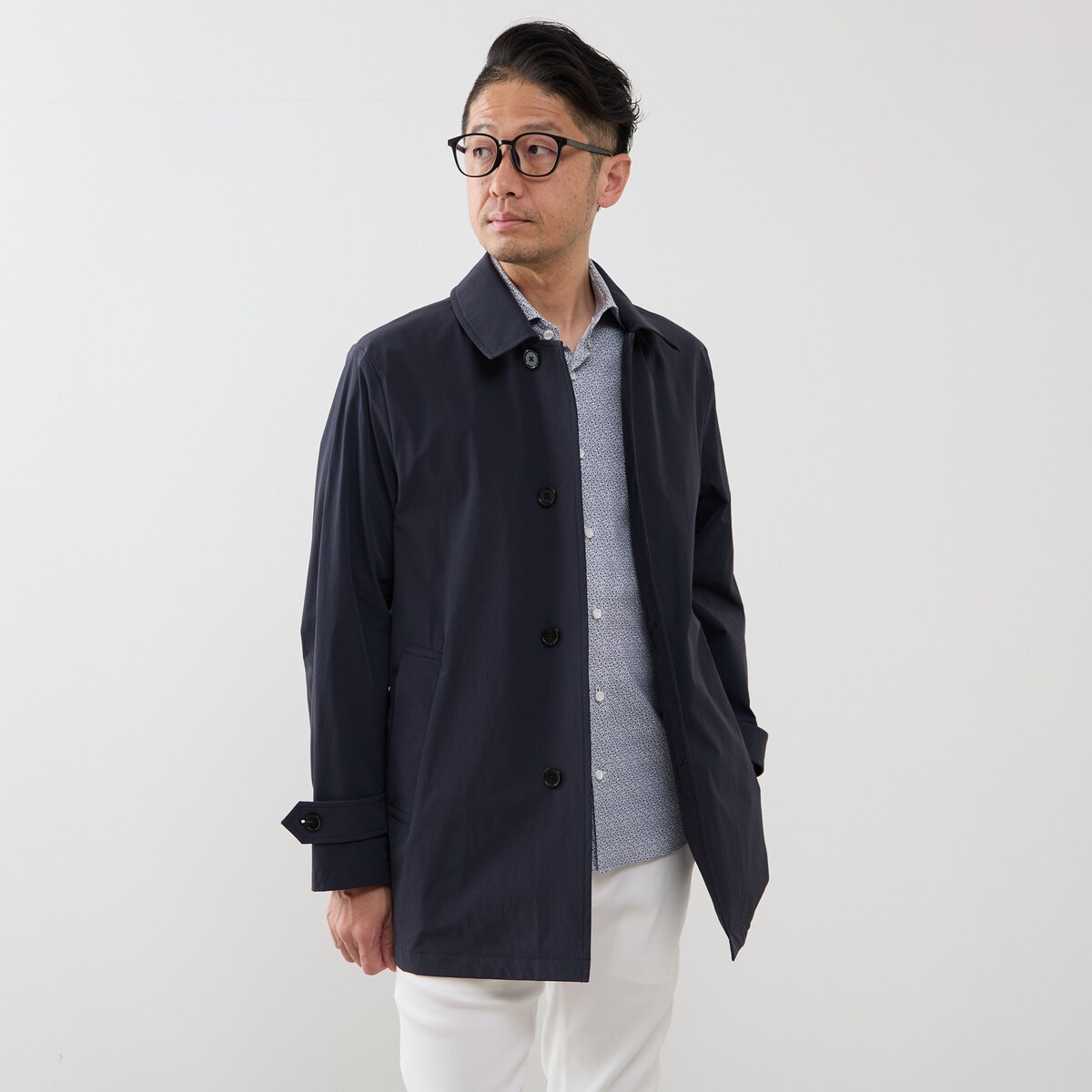 《WEB限定》4WAYクロスバルカラーコート | 軽量 / 撥水 / ストレッチ / 防シワ／メンズメルローズ（MEN\'S MELROSE）