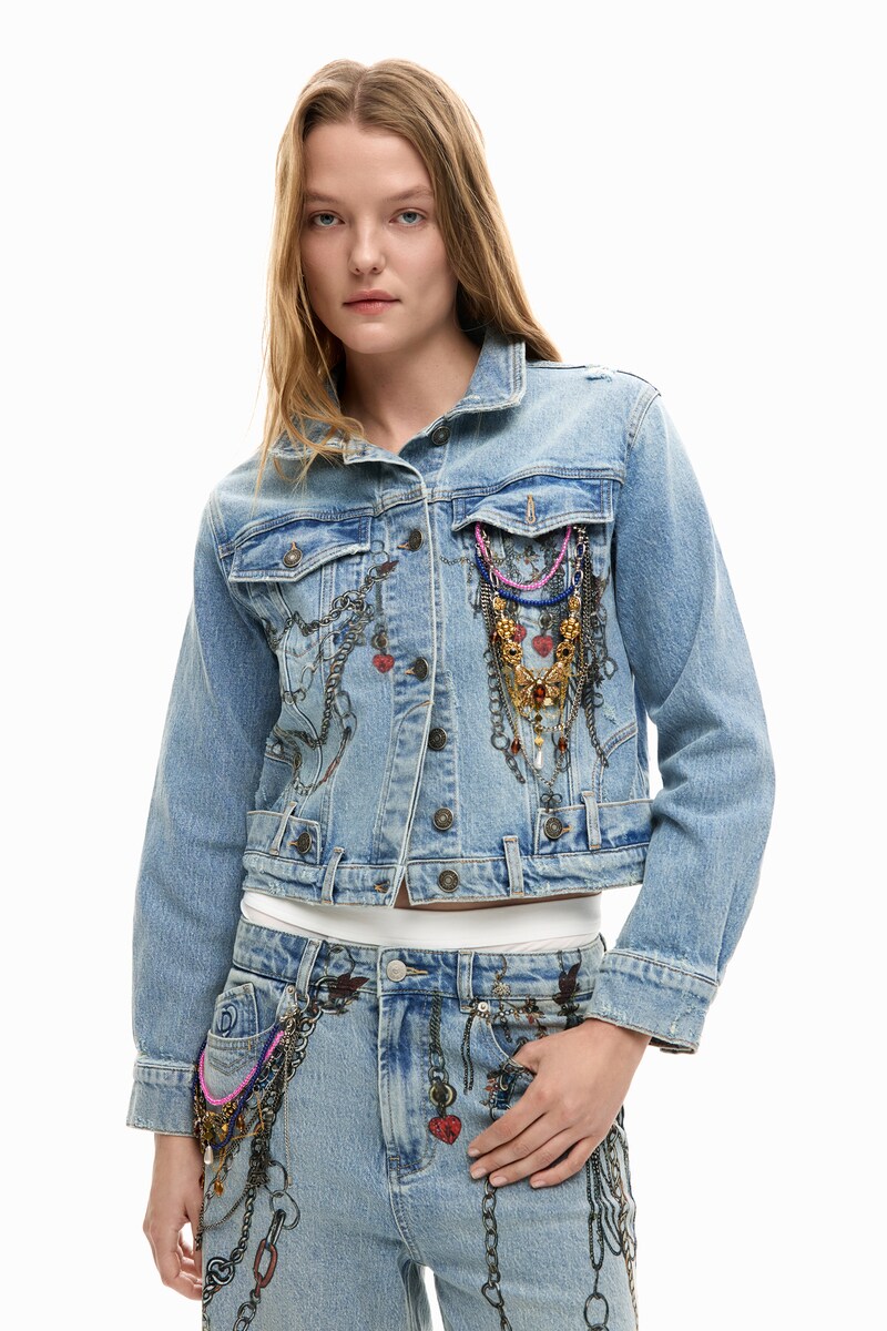 【5サイズ展開】メタルプリント入りデニムジャケット 2026SS ／デシグアル（Desigual）｜丸井（マルイ）店
