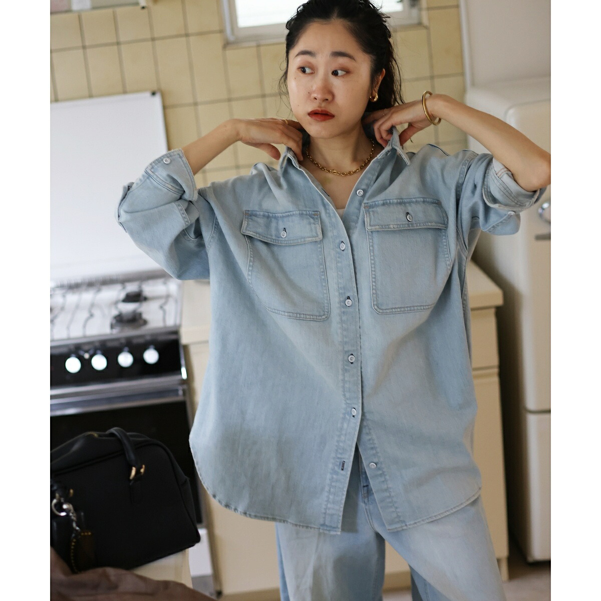 HealthyDENIMヘルシーデニムAlmondShirt／ルクールブラン（le.coeur blanc）