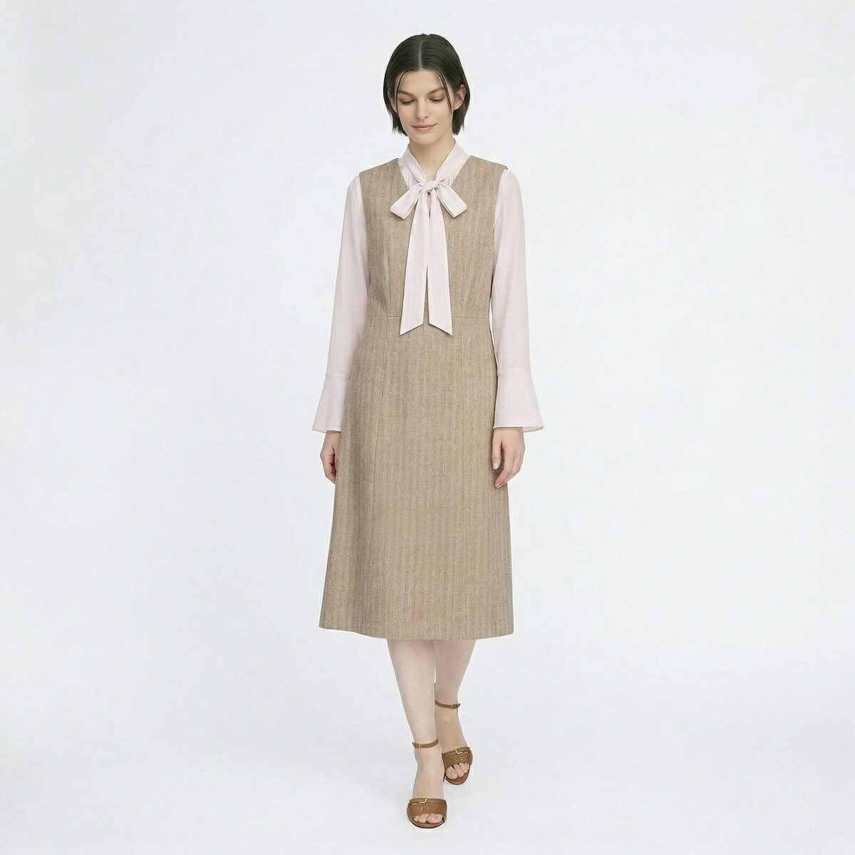 リノコットンヘリンボンワンピース／スキャパ（SCAPA）｜丸井（マルイ）店