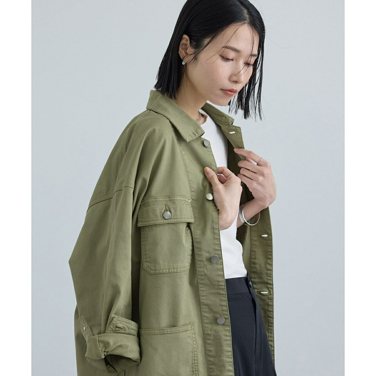 【WEB・一部店舗限定】ブロークンツイルカバーオール／サロン アダム エ ロペ（SALON adam et rope' ）