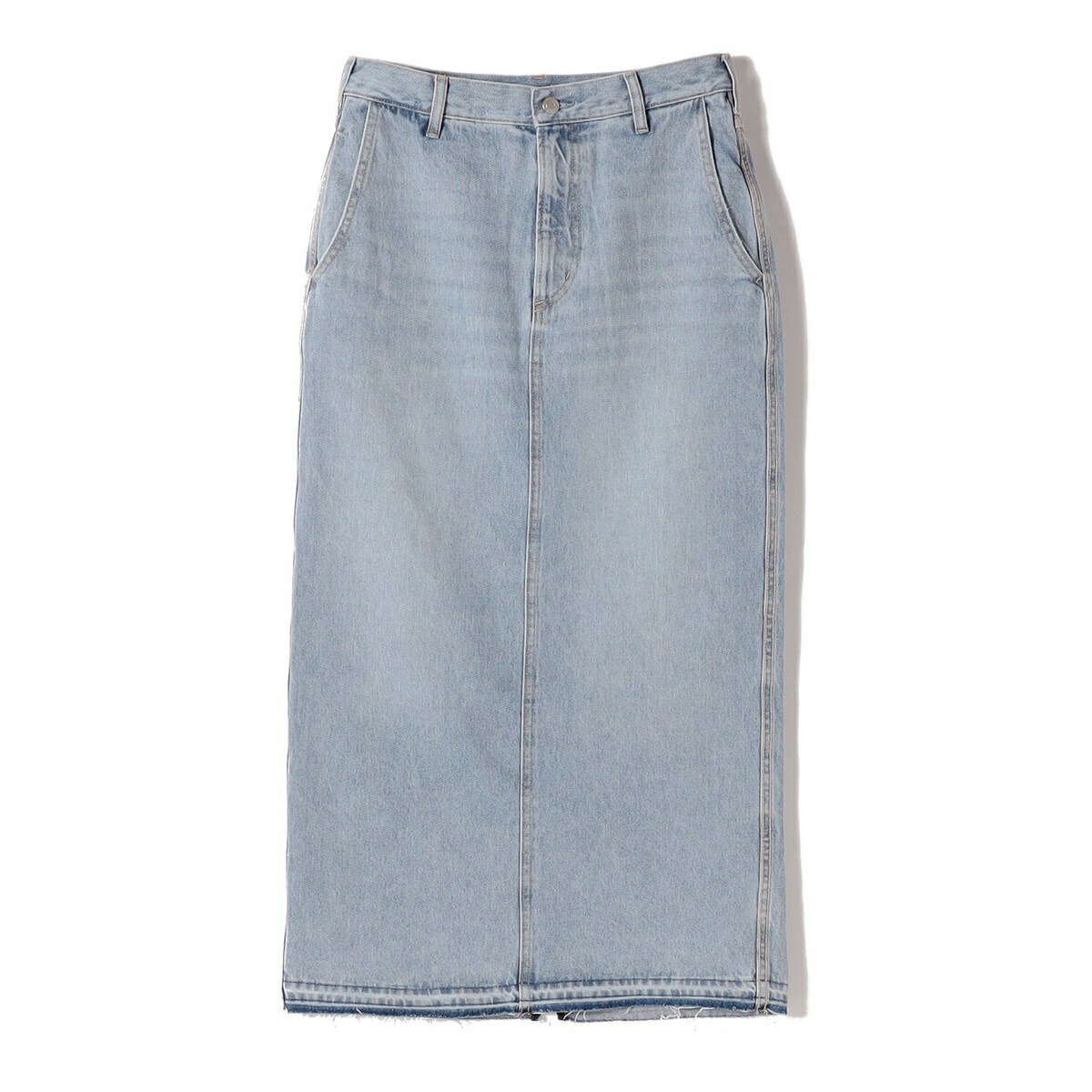 SHIPS Primary Navy Label:ブリーチ 5ポケット デニム スカート／シップス（SHIPS）