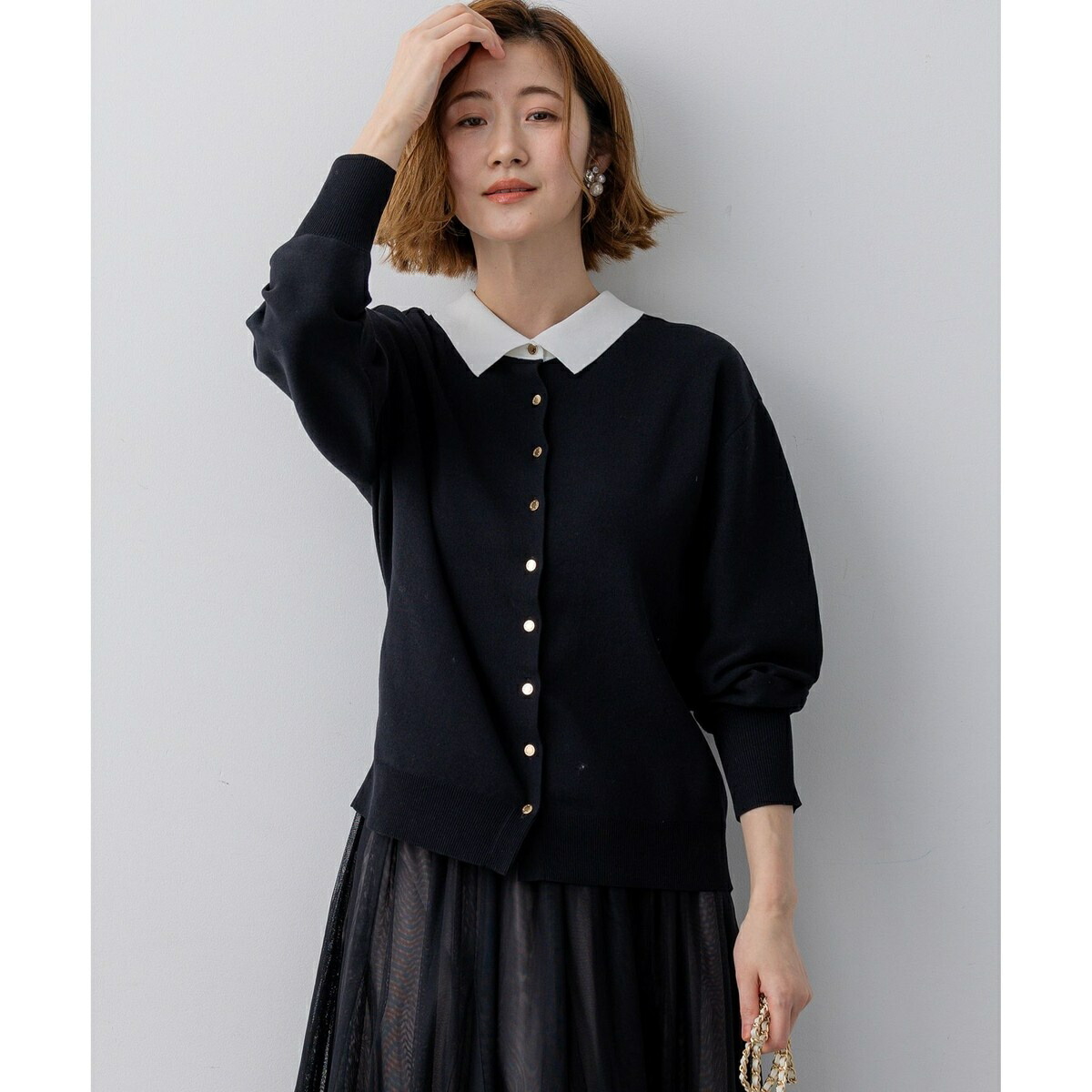 【WEB＆一部店舗限定】バイカラーデザイン 2WAY ニット／23区（23KU）