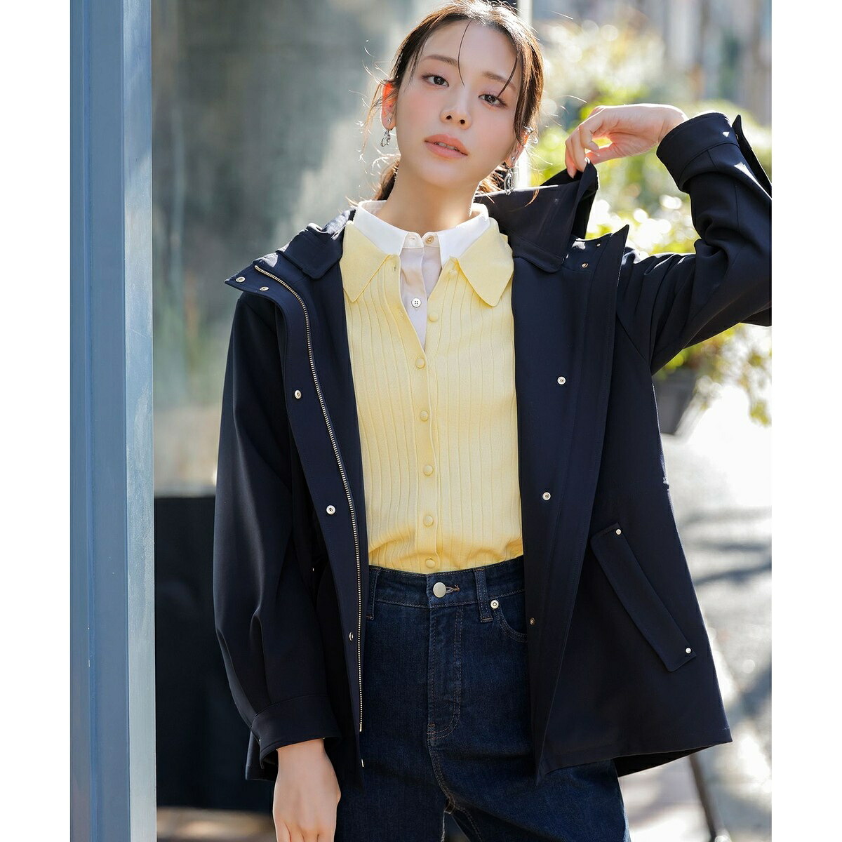 【2WAY】エレカジストレッチ フーデットハーフ アウター／エニィスィス（ANY SIS） 11,193円