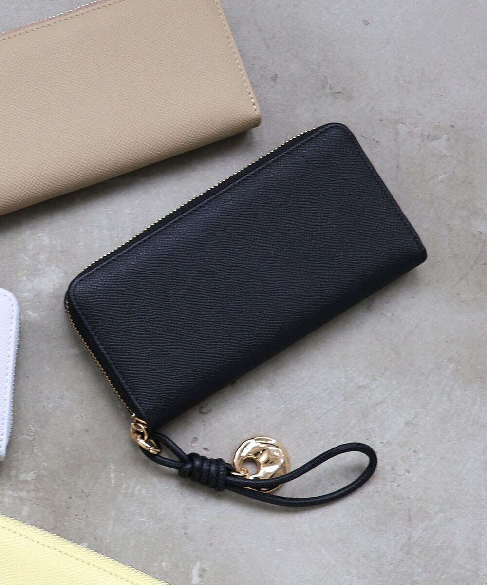 【本革/収納力/プレゼント】BLUEBELL / 牛革ストラップ付きラウンドファスナー長財布／ミアン（MIAN ） 8,591円