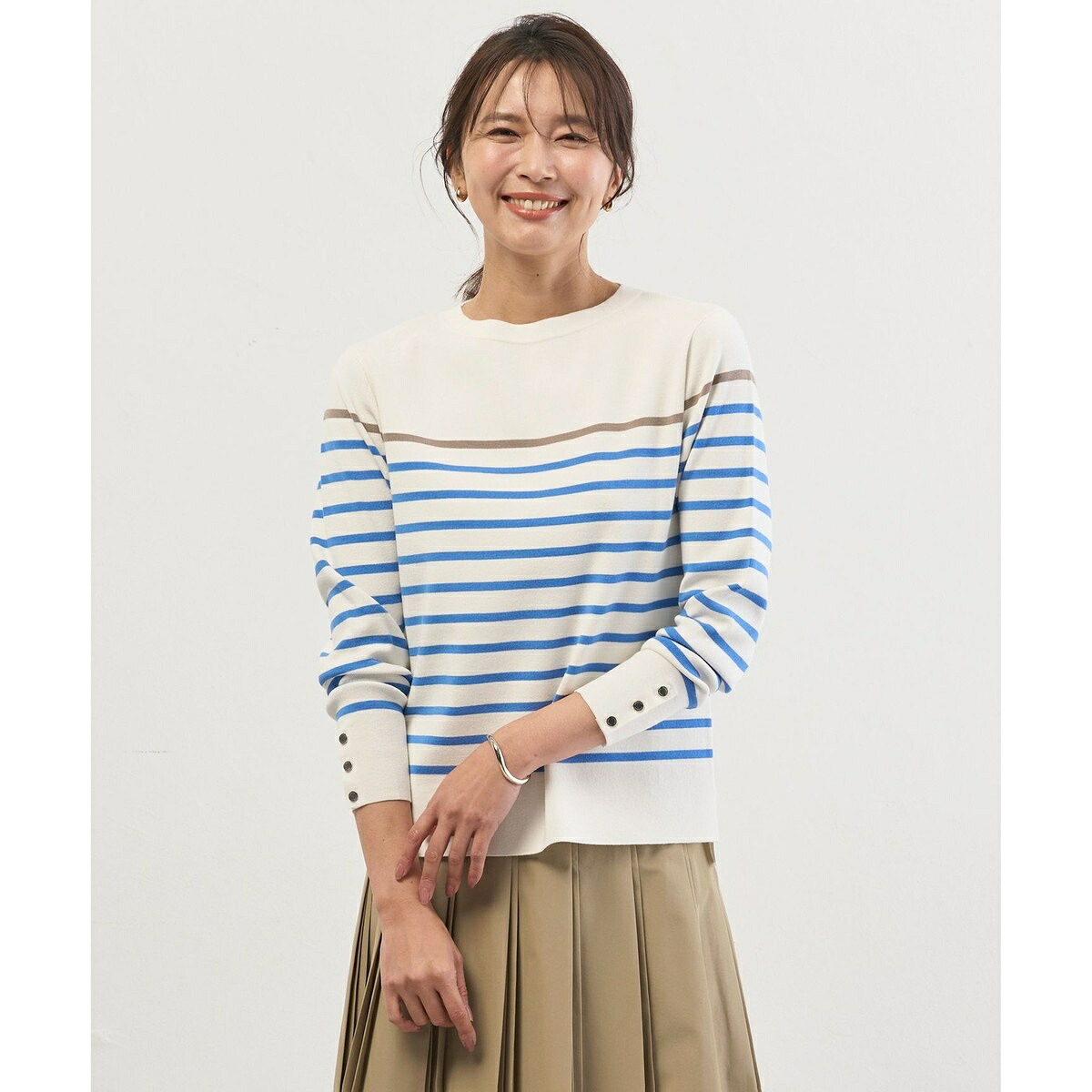 Rayon Stretch Border ニット／Ｊプレス（J.PRESS）