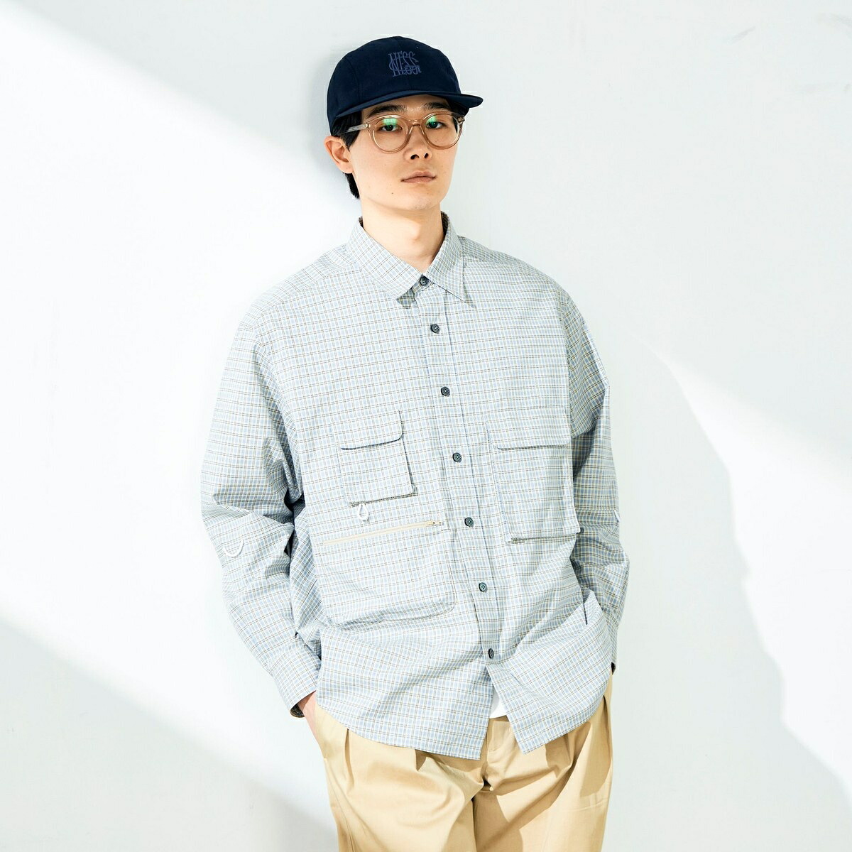 【歯車箇条】照合のしるし フィッシングシャツ／奇怪千万はやりっ児（GLOSTER） メンズファッション-カジュアルシャツ-トップス
