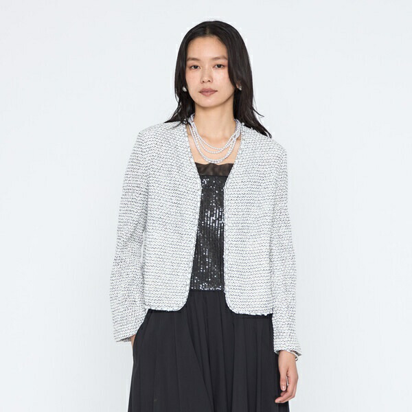 ファンシーニットツイード チェーン 刺繍ジャケット/メゾンプラチナ(Maison Platinum)|丸井(マルイ)店
