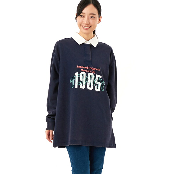 オーバーサイズバーシティラグビーシャツ／トミー ジーンズ（TOMMY JEANS）