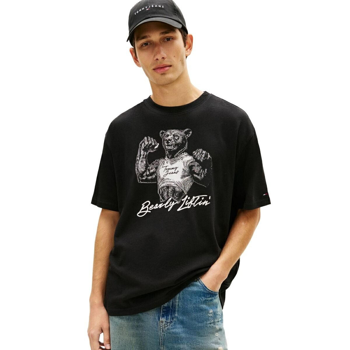 リラックスフィットベアプリントショートスリーブTシャツ／トミー ジーンズ（TOMMY JEANS）
