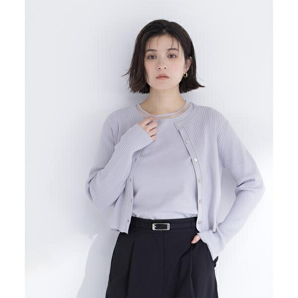 シアーラインニットアンサンブル／ナチュラルビューティーベーシック（NATURAL BEAUTY BASIC） 9,613円