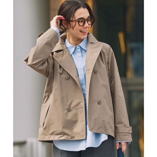 防風 透湿 防水 GORE-TEX ゴアテックス ショートトレンチコート / フード取り外し可／エーグル（AIGLE）