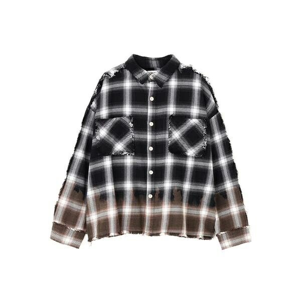 DankeSchon／ダンケシェーン／FLANNEL DAMAGE OMBRE BLEACH CHE／エルエイチピー（LHP）
