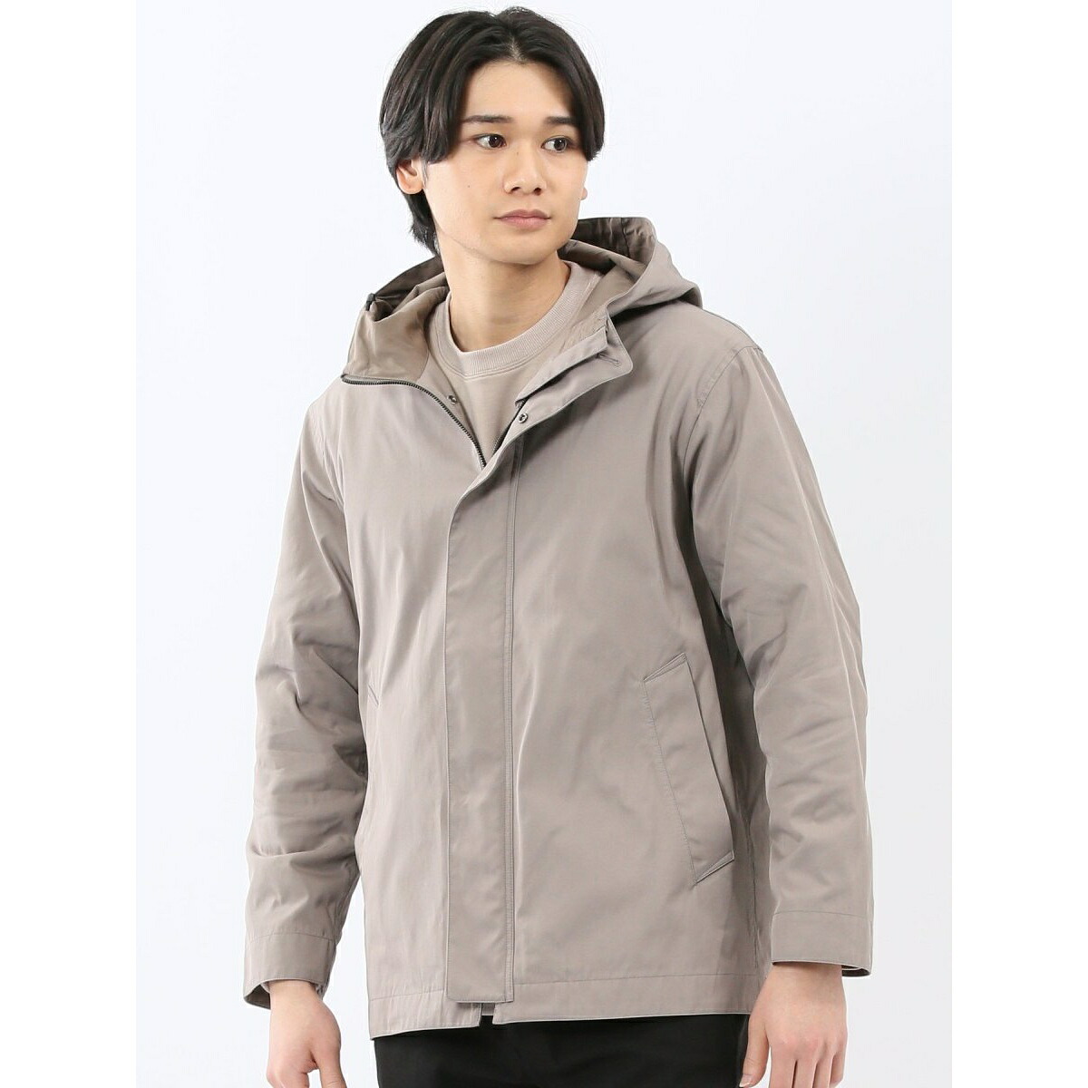 【撥水 ウォッシャブル】タカキュー ダブルフェイス フーデッドブルゾン／タカキュー（TAKA-Q）