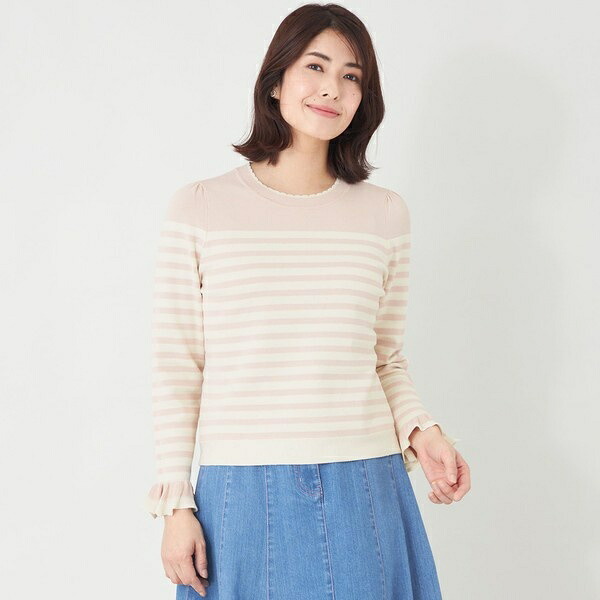 【L】スパンコール ボーダーニット／トゥービーシック（TO BE CHIC） 22,484円