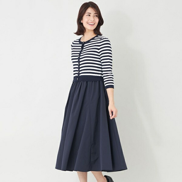 ニットタフタドッキング ワンピース／トゥービーシック（TO BE CHIC）｜丸井（マルイ）店