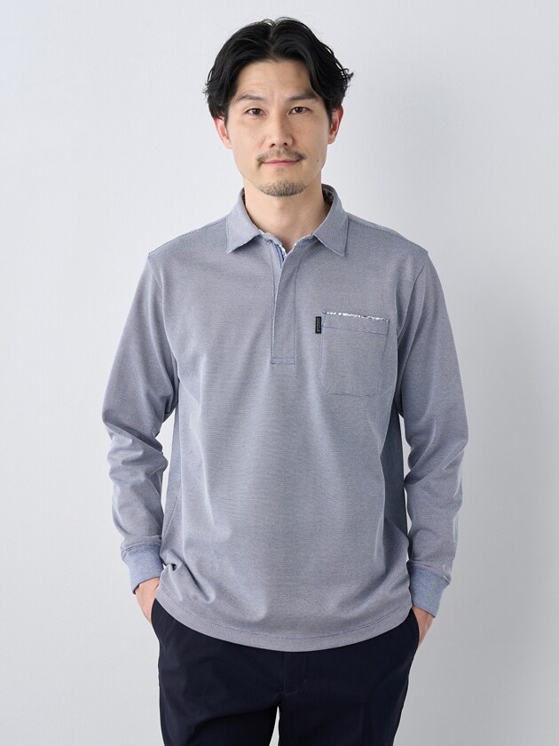 ６０／２カノコ長袖スポーツシャツ／化学元素 オブ 分かりやすい生存期間（element of SIMPLE LIFE）