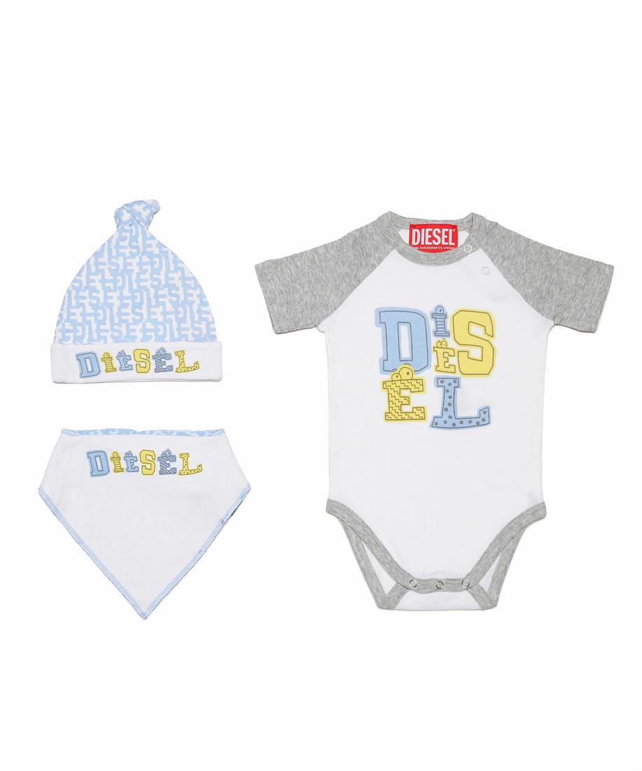 DIESEL(ディーゼル)Baby ブランドロゴロンパーススタイキャップ3点セット/ディーゼル(DIESEL)|丸井(マルイ)店