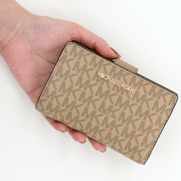 JET SET TRAVEL ジップ コイン ビルフォールド ウィズ キーフォブ -MKシグネチャー／マイケル・コース（Michael Kors）