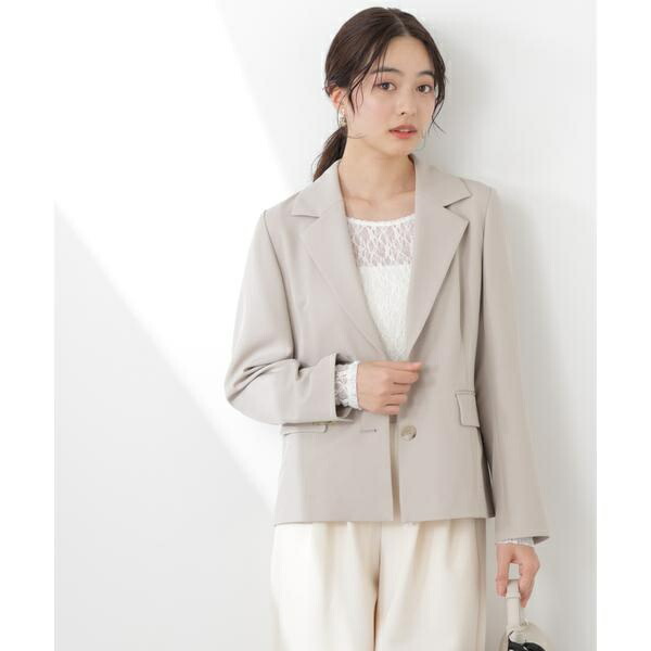 ミディアムショートテーラードジャケット 26SS／振り合い 上半身サラドレ（PROPORTION BODY DRESSING） レディースファッション-コート・ジャケット