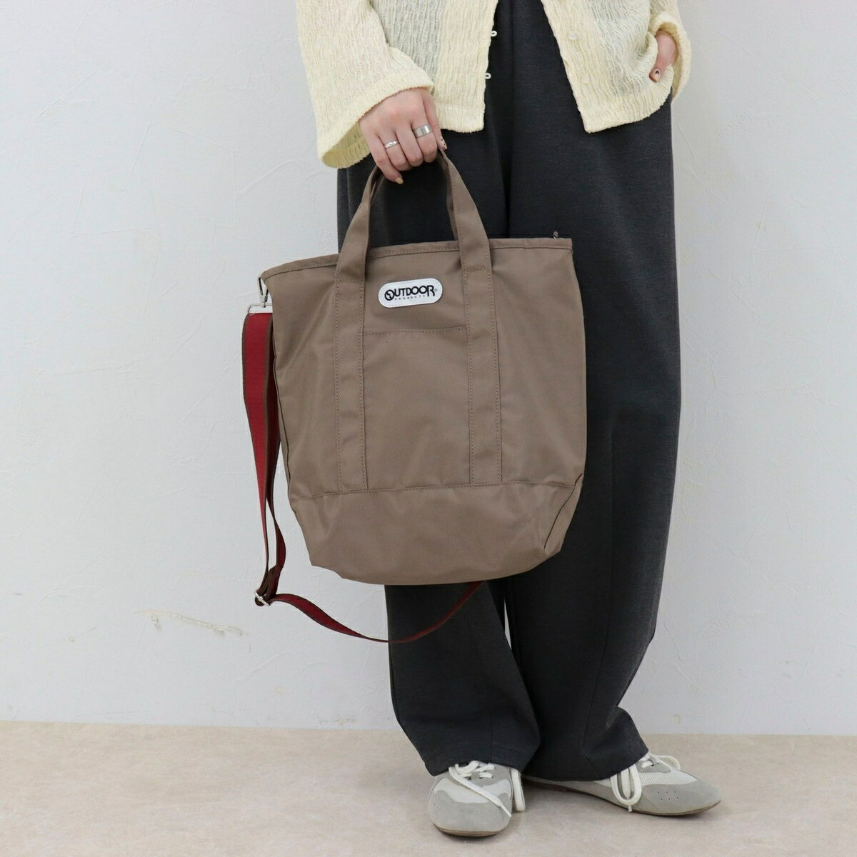 【OUTDOOR PRODUCTS 】バイカラーテープトートバッグ／フレディエミュ（fredy emue）