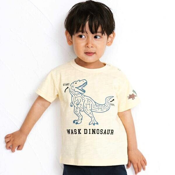 恐竜迷路Tシャツ(80~110cm)／ワスク（WASK）