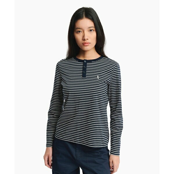 UVカット ピマコットン マリニエール ボーダー ヘンリーネックカットソー 長袖Tシャツ／エーグル（AIGLE）｜丸井（マルイ）店 14,399円