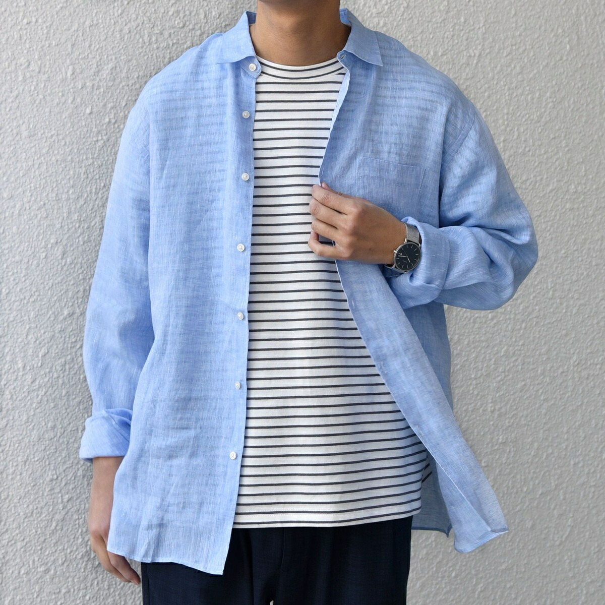SHIPS any:〈洗濯機可能〉ピュアリネン レギュラーカラー シャツ 26SS◇／シップス エニィ（SHIPS any）