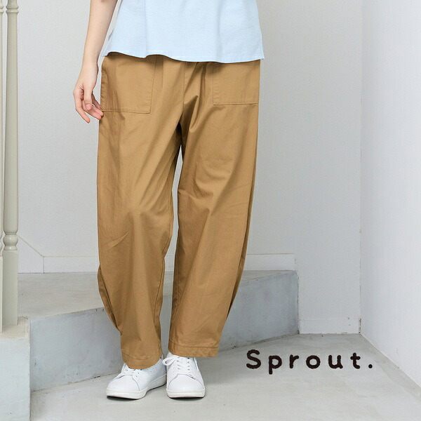 【Sprout./L～4L】オールゴム裾タックパンツ／リリアンビューティ（Liliane Burty）