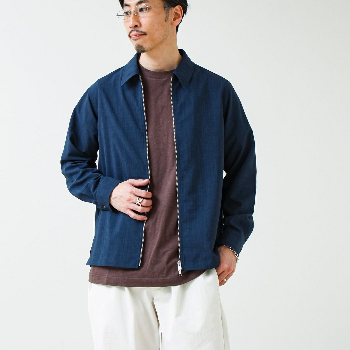 【きれい見え快適素材】ドライポリ Classy Zipシャツ／グロスター（GLOSTER）
