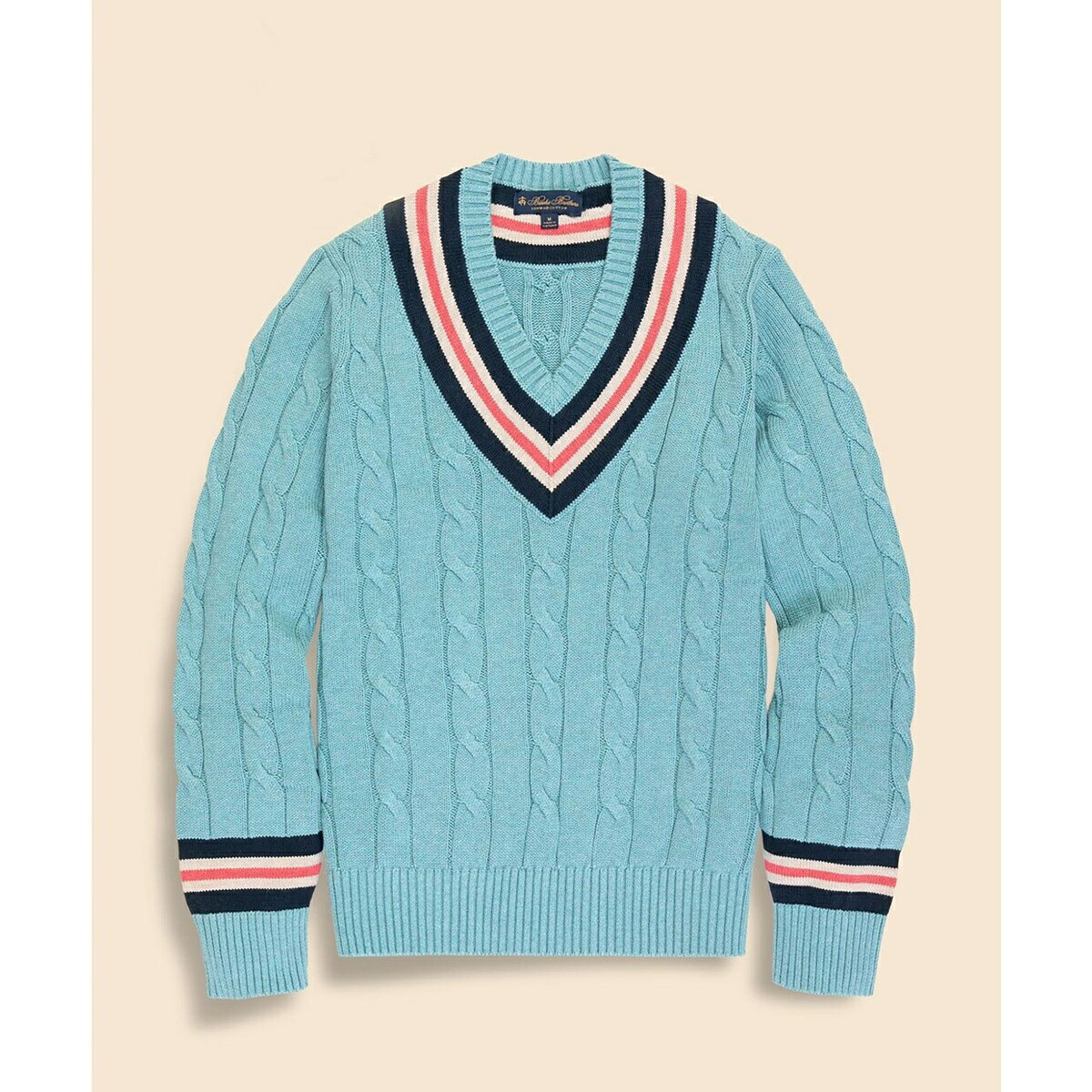 スーピマコットン 有線テレビ 庭球スウェーター／ブルックスブラザーズ（Brooks Brothers）
