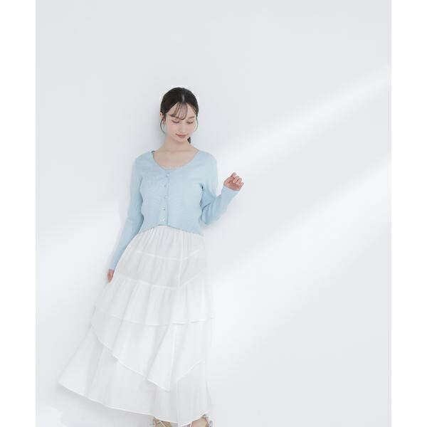 アシンメトリーティアードスカート／ナチュラルビューティーベーシック（NATURAL BEAUTY BASIC）