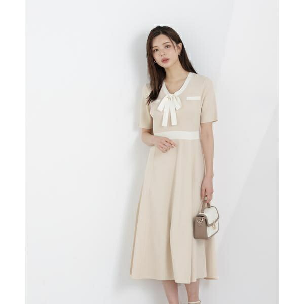 リボンタイバイカラーニットワンピース　26SS／プロポーション ボディドレッシング（PROPORTION BODY DRESSING）｜丸井（マルイ）店