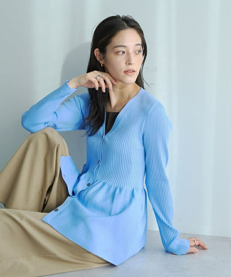 ペプラムカーディガン／イェッカ ヴェッカ（YECCA VECCA） 7,393円