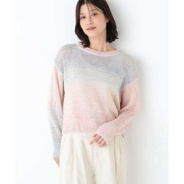 ◆《ウォッシャブル》綿ポリカスリヤーンクルーネックプルオーバー／ヒューマンウーマン（human woman） 16,500円