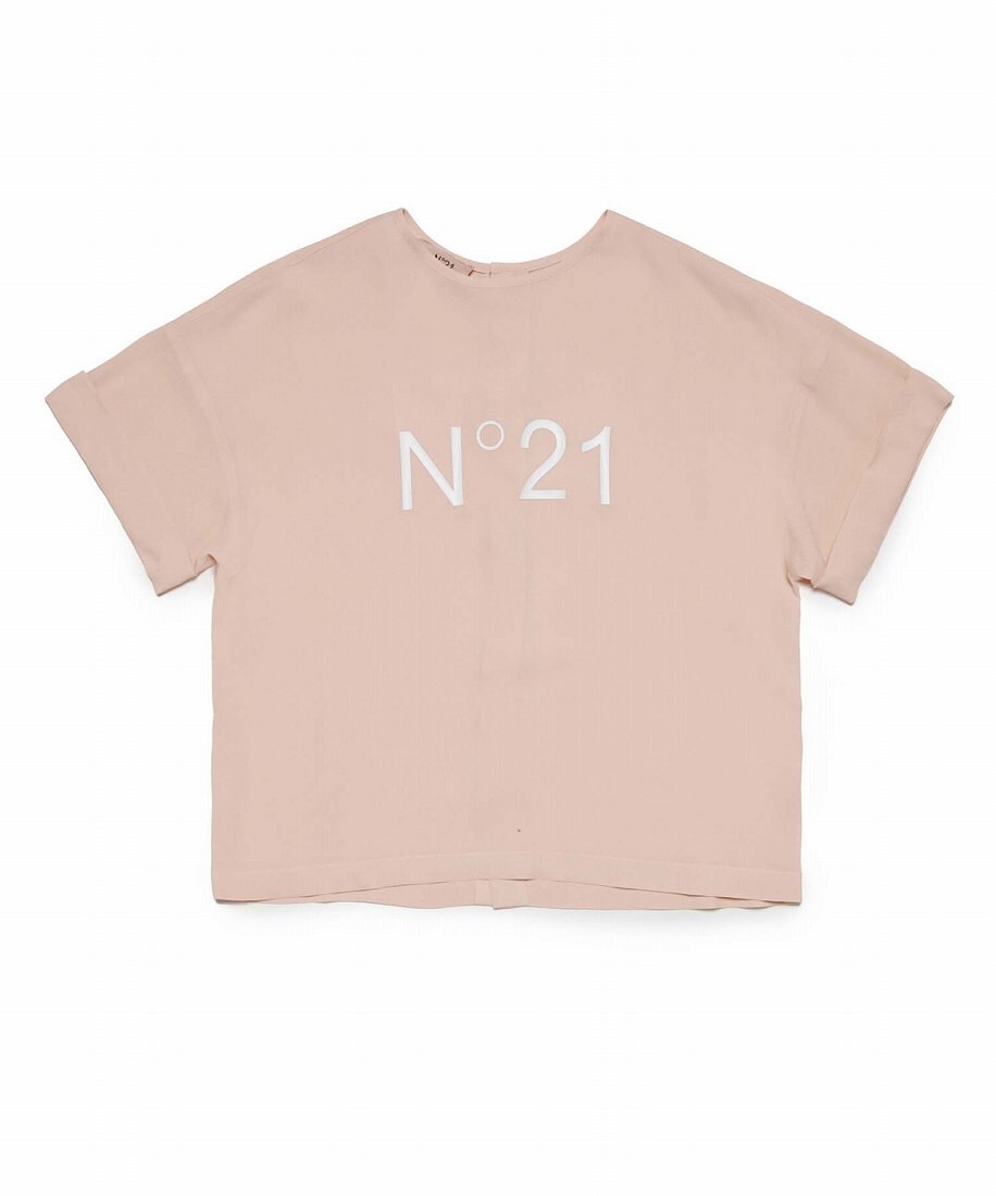 N°21 Kids ＆ Junior ブランド名ロゴタイプ半袖プルオーバーカットソー／ヌメロヴェントゥーノ（N°21）