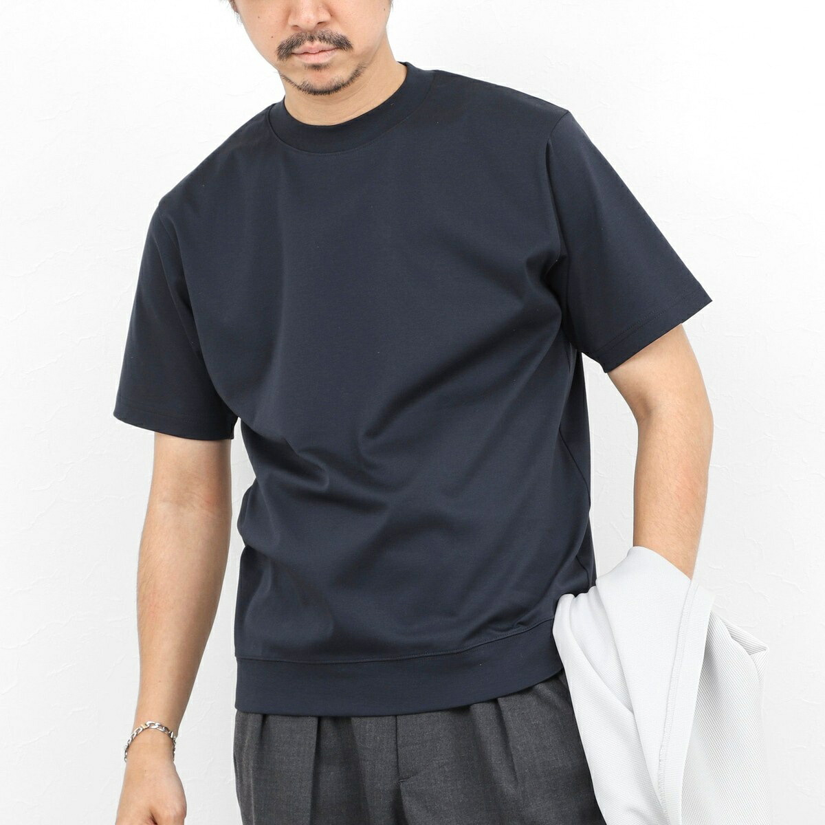 《ビジカジ対応》シルケットスムース クルーネックドレスTシャツ 26SS／ノーリーズ グッドマン（NOLLEY’S goodman）