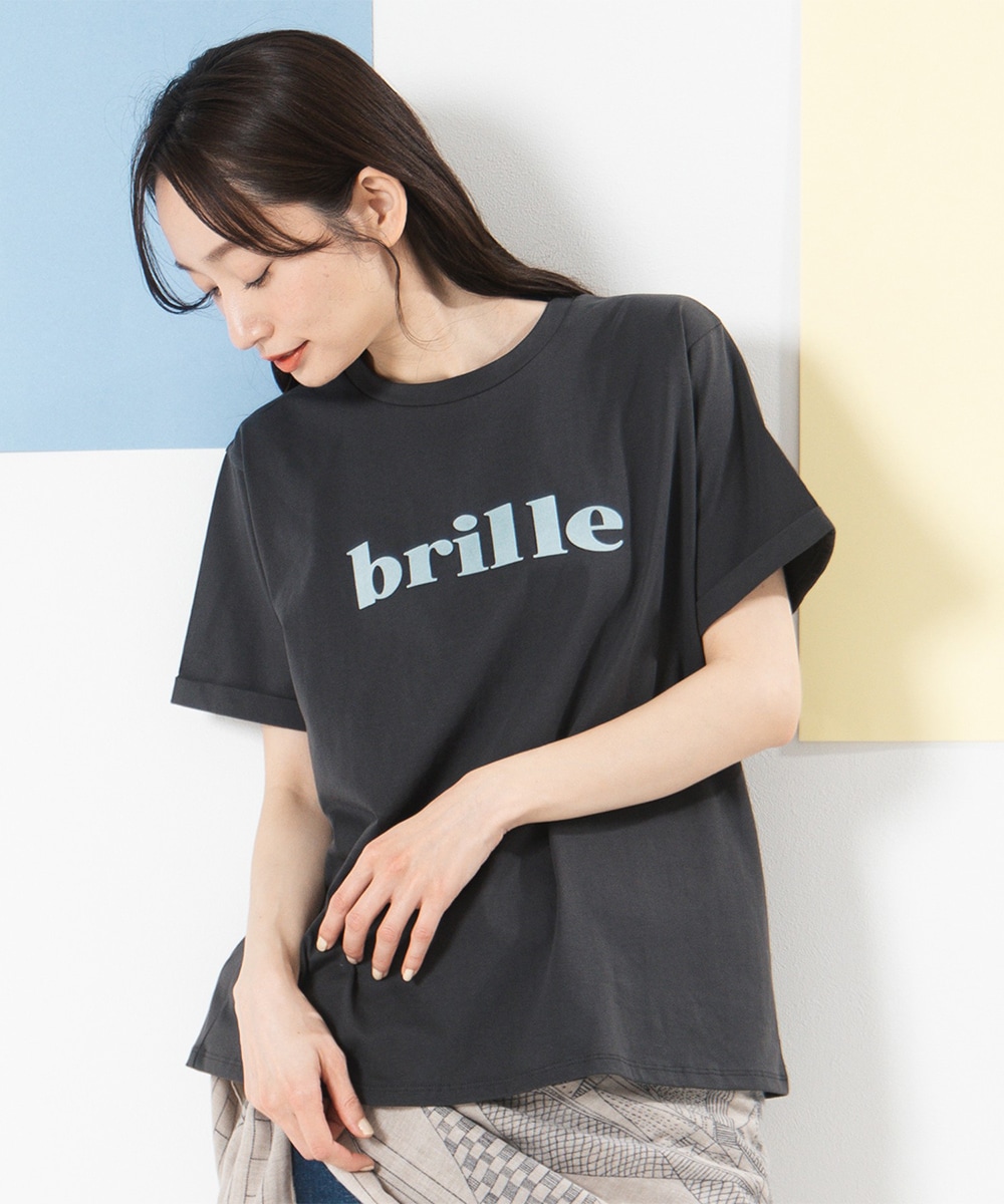 【大きいサイズ】FONTLAB 【COOL・抗菌・消臭・】シルケットフロッキーロゴTシャツ／サブストリート（sab street）