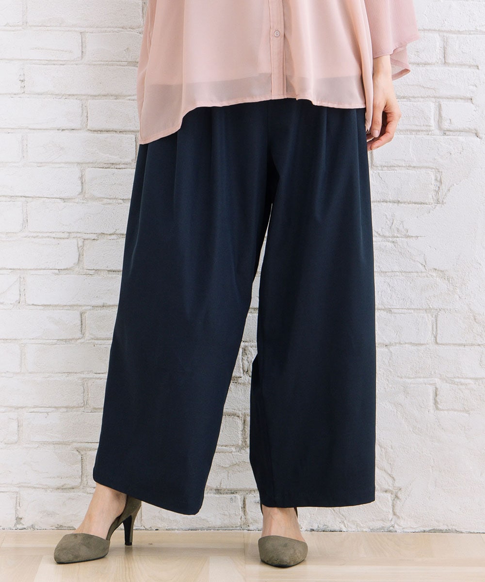 【大きいサイズ】【sabstreet bis】【web限定】 ストレッチタックワイドパンツ／サブストリート（sab street）