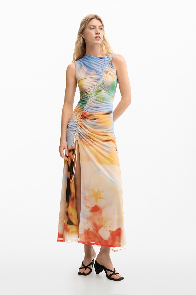 【5大いさ取りひろげる】お花 ドロ同盟罷工 ロングお召しもの 2026SS 新作／デシグアル（Desigual） レディースファッション-ワンピース