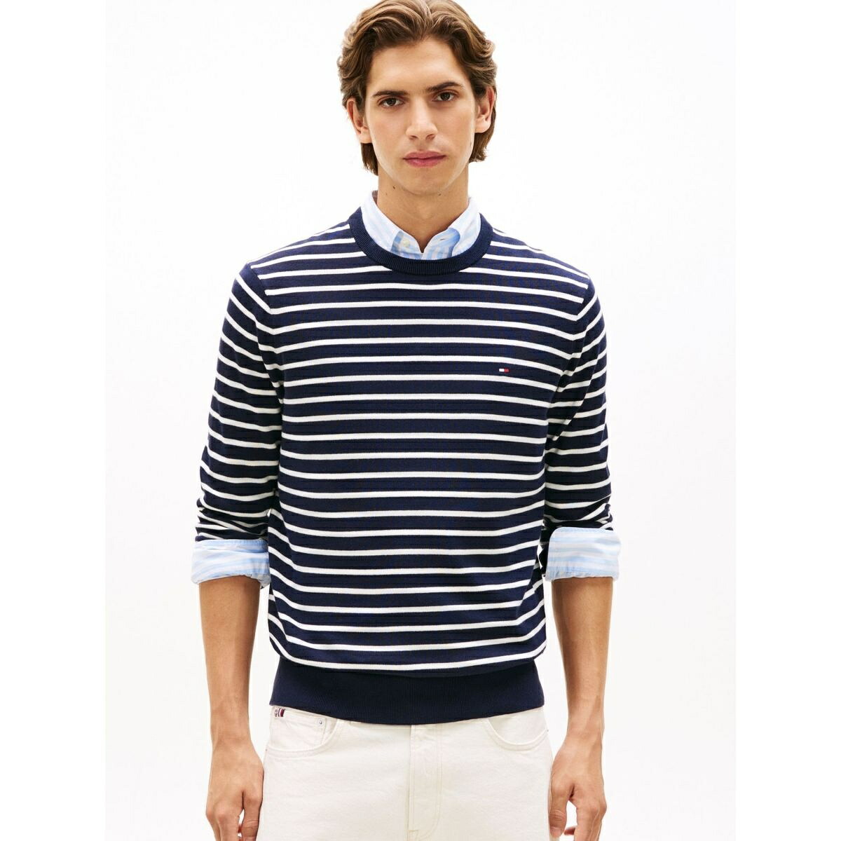 クルーネックコットンニットプルオーバー／トミー ヒルフィガー（Tommy Hilfiger）｜丸井（マルイ）店