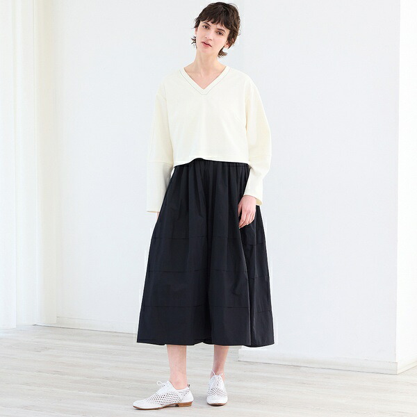 【洗える】ニット&times;タフタコンビワンピース／リズム（R_ISM）｜丸井（マルイ）店 15,257円